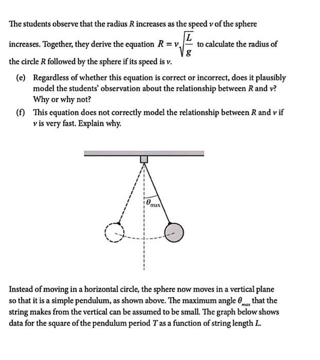 Solved A small sphere of mass M is suspended by a string of | Chegg.com