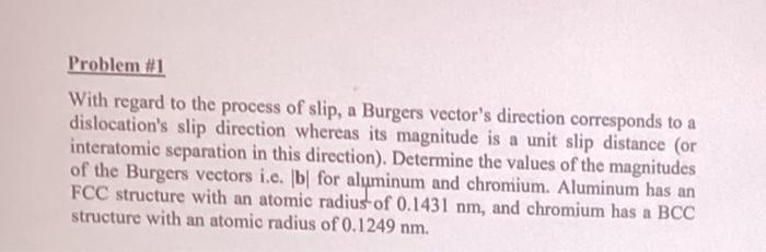 Solved Problem #1 With regard to the process of slip, a | Chegg.com