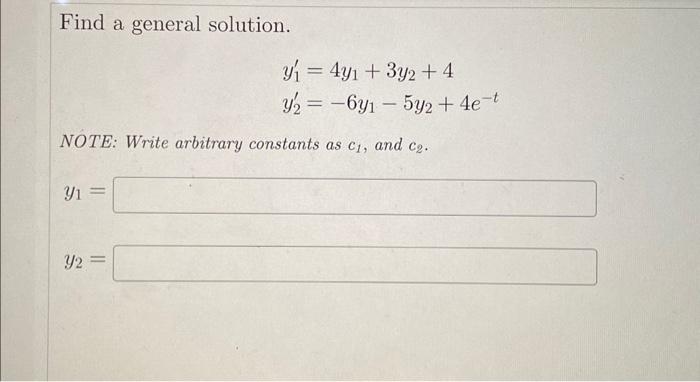 Solved Find A General Solution. | Chegg.com