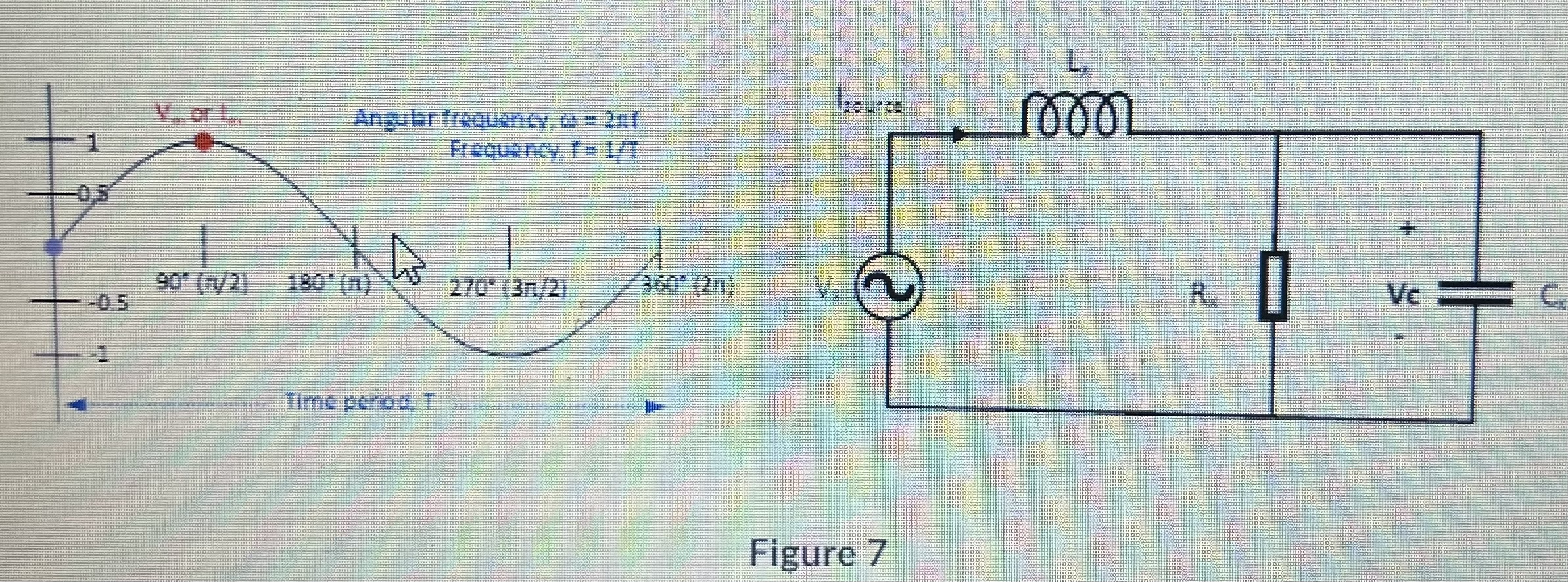 Sinusoidal Source Solved The sinusoidal voltage source in Figure 7 has an RMS | Chegg.com