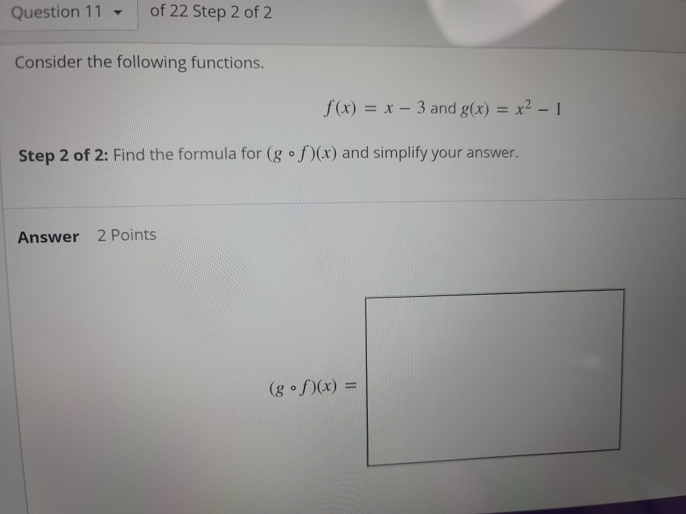 Solved Consider the following functions. f(x) = x - 3 and | Chegg.com