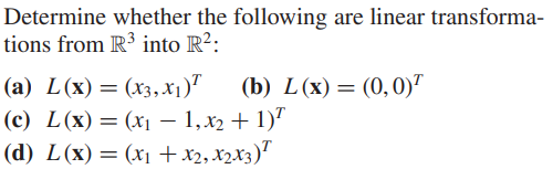 Solved Determine whether the following are linear | Chegg.com