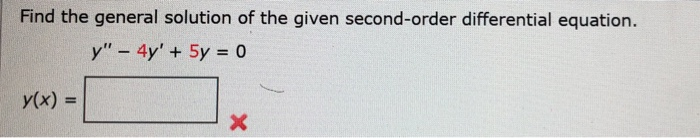 Solved Find The General Solution Of The Given Secondorde