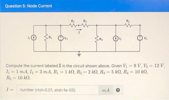 [Solved]: Compute The Current Labeled ( Mathbf{I} ) In T