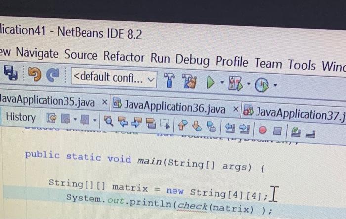 Solved i tried to invoke the method check but it is not | Chegg.com