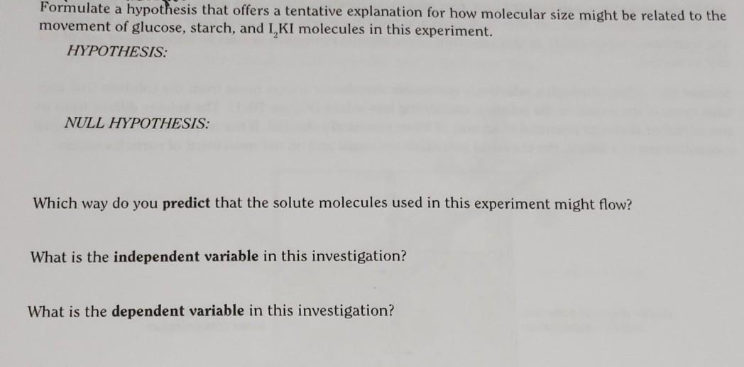 Solved Formulate a hypothesis that offers a tentative | Chegg.com