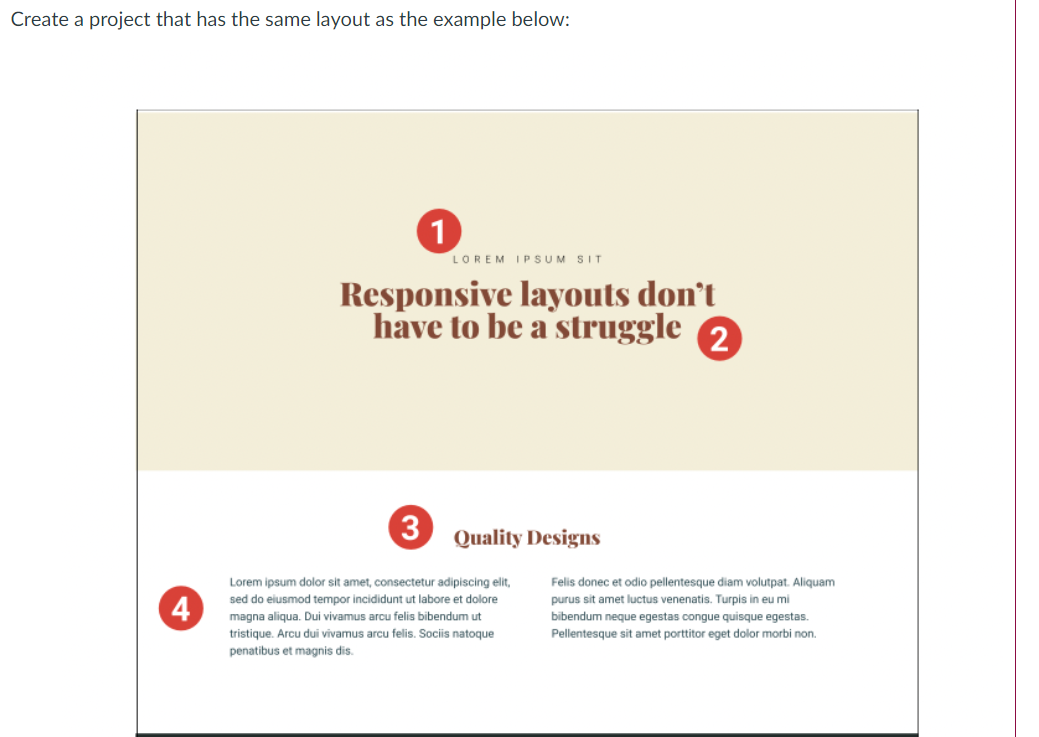 Create a project that has the same layout as the | Chegg.com