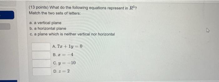 Solved (13 points) What do the following equations represent | Chegg.com