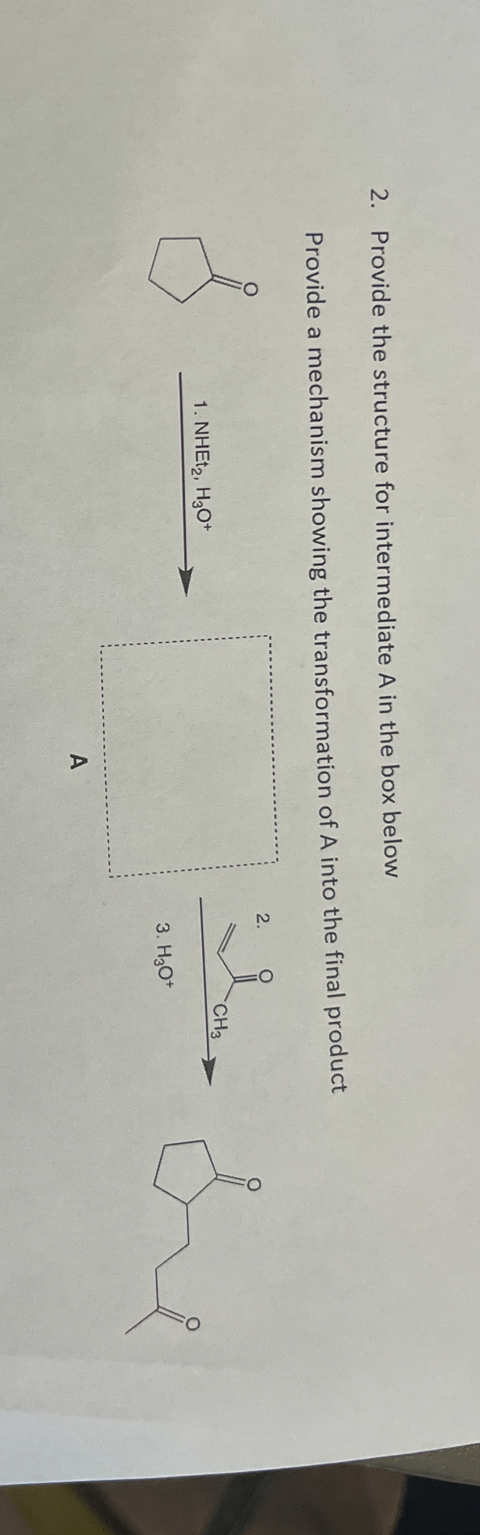Solved Provide the structure for intermediate A ﻿in the box | Chegg.com