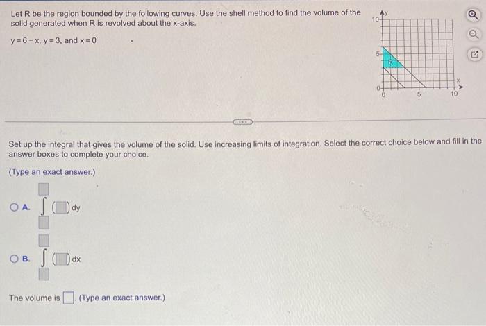 Solved Let R be the region bounded by the following curves. | Chegg.com
