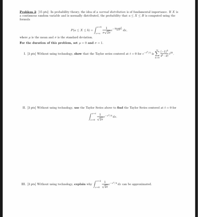 Solved Problem 2 15 pts: In probability theory, the idea of | Chegg.com