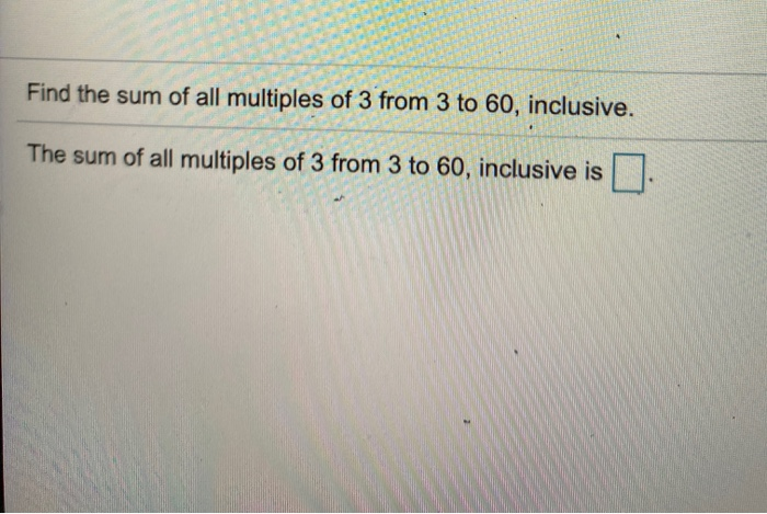 find the sum of the first 6 multiples of 3