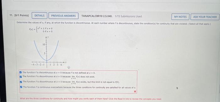 Solved 11. 10/1 Points DETAILS PREVIOUS ANSWERS | Chegg.com