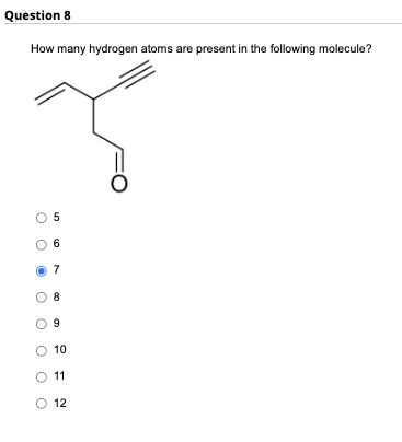 Solved How many hydrogen atoms are present in the following | Chegg.com