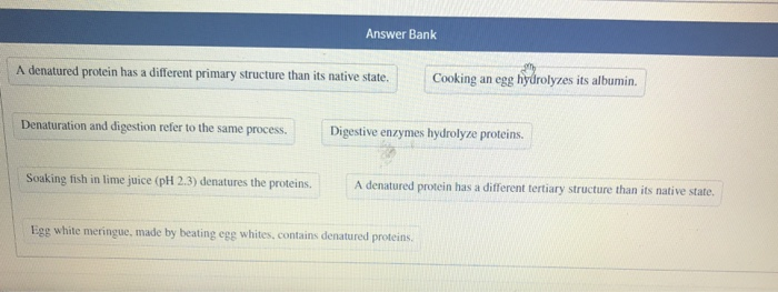 Solved Identify which statements about denaturation are true | Chegg.com