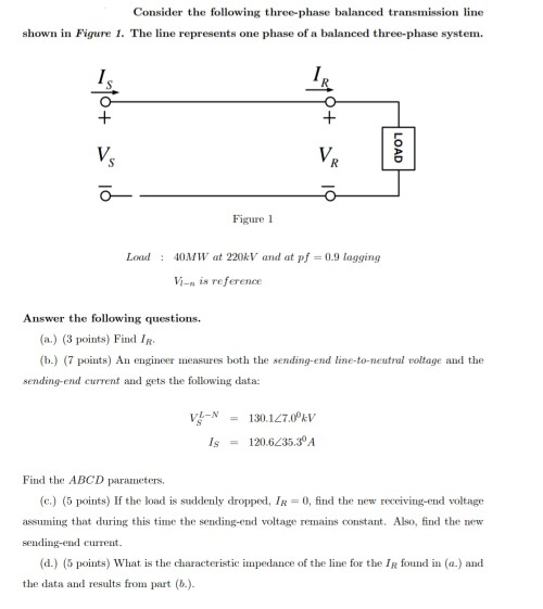 Solved Consider the following three-phase balanced | Chegg.com