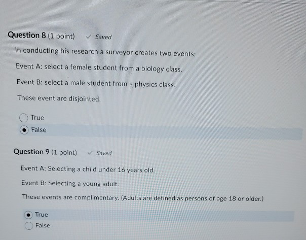 Solved Question 8 (1 point) Saved In conducting his | Chegg.com
