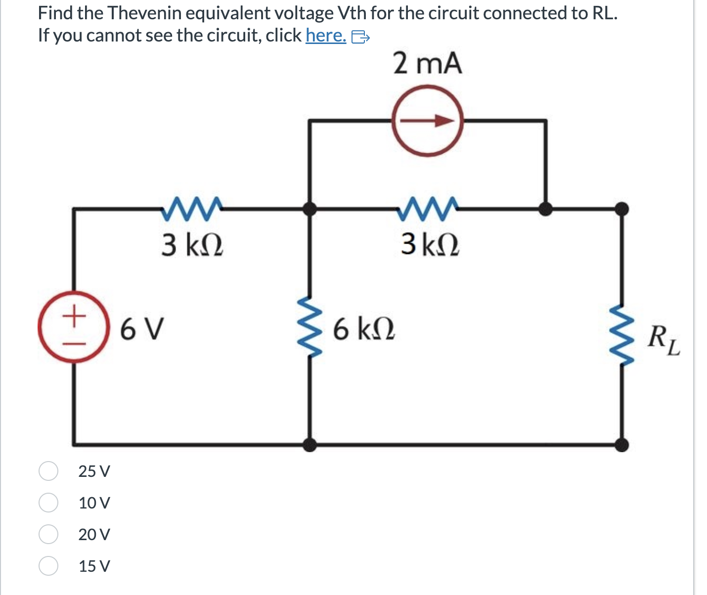 Find the Thevenin equivalent voltage V ﻿th for the | Chegg.com