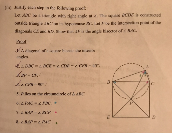 Solved iii Justify each step in the following proof Let Chegg