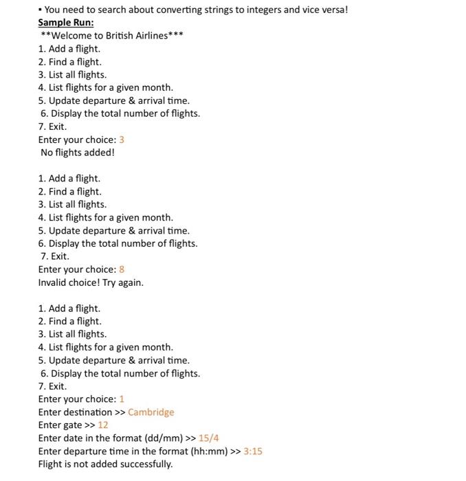 Solved We Would like to implement a system for British