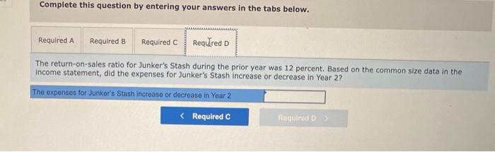 Solved 2 . Junker's Stash started the Year 2 occounting | Chegg.com