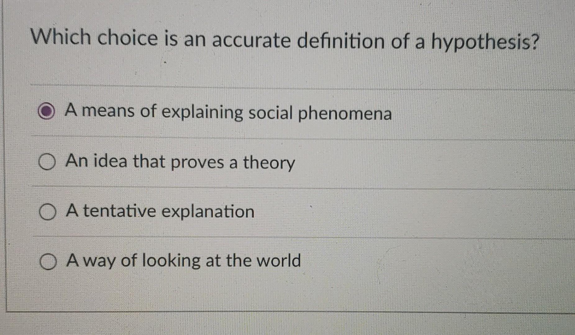 hypothesis definition