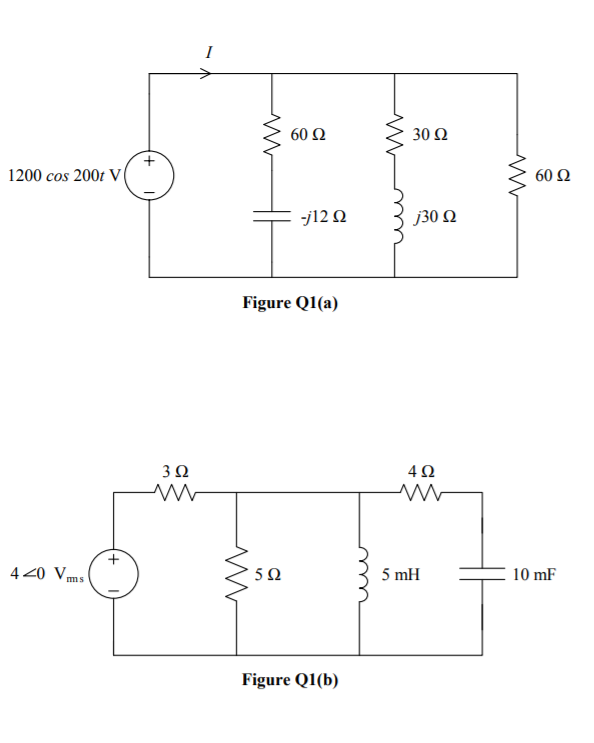 Solved Q1 (a) Based on the circuit in Figure Q1(a); (i) Find | Chegg.com