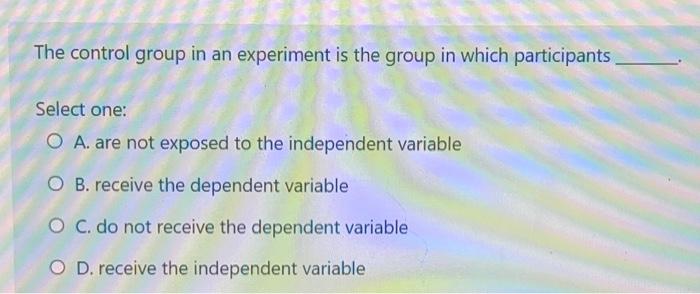 How To Create A Control Group In An Experiment