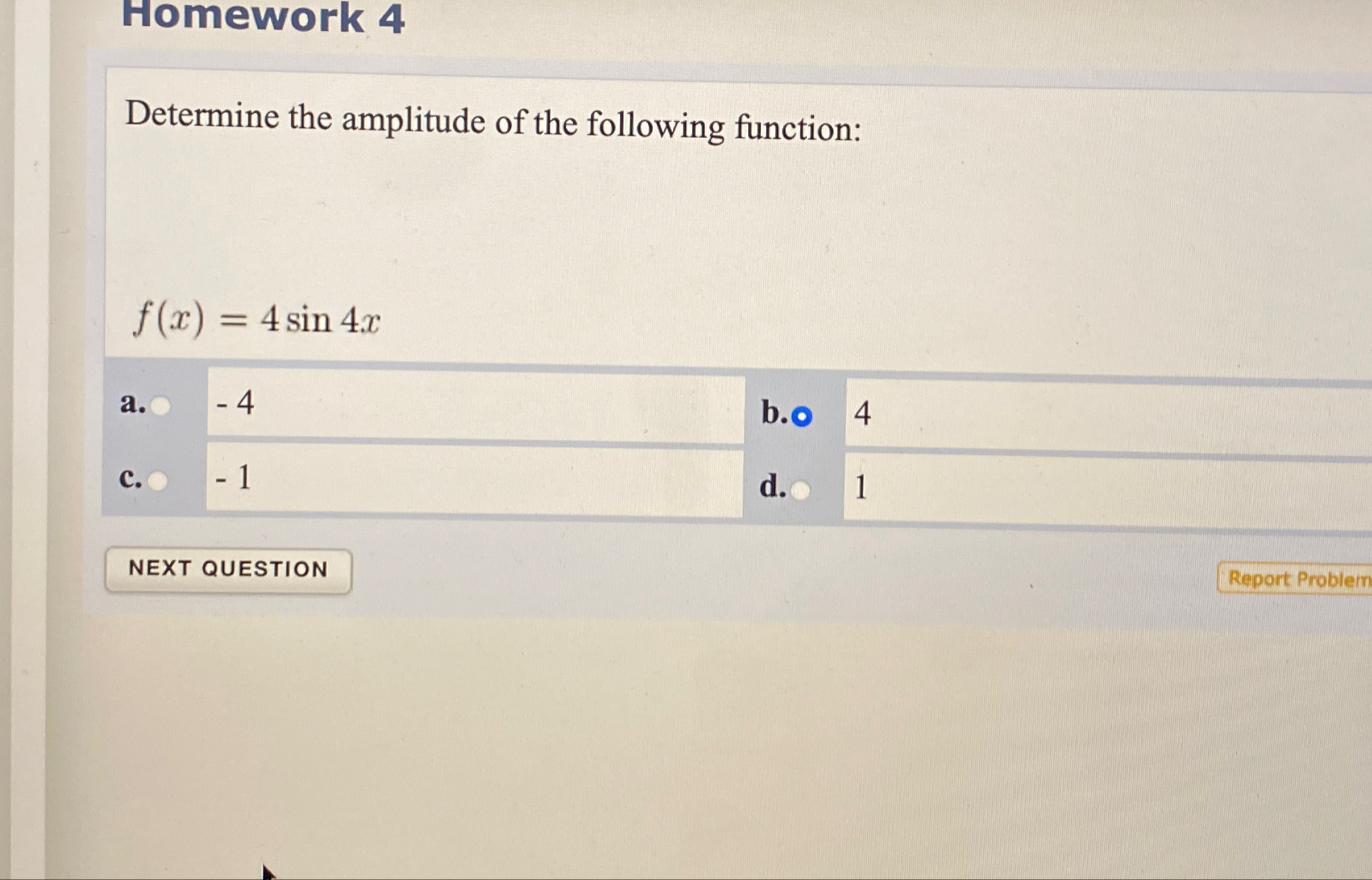 Solved Homework 4Determine The Amplitude Of The Following | Chegg.com