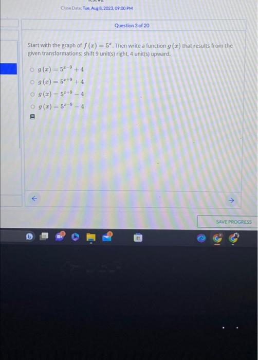 Solved - Start with the graph of f (x) = 5. Then write a | Chegg.com
