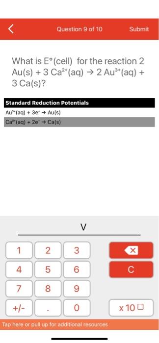 Solved The standard cell potential E∘ (cell) is +0.34 V for | Chegg.com