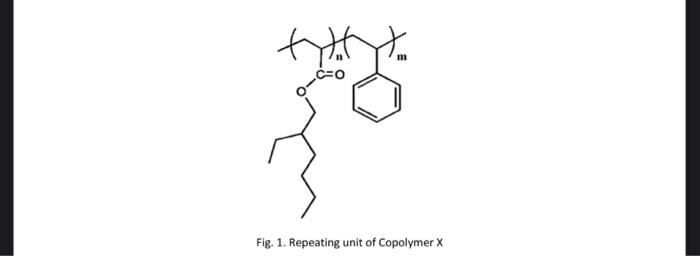 Solved ty C=0 Fig. 1. Repeating unit of Copolymer X 1. | Chegg.com