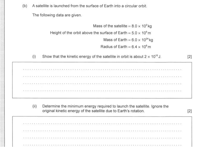 Solved −21− 9822−6502 (Question 8 continued) (b) A satelite | Chegg.com