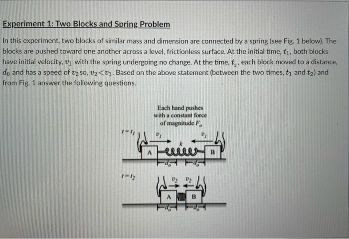 Solved Experiment 1:The net work done on the system | Chegg.com
