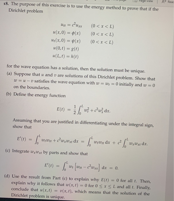 Solved 18 The Purpose Of This Exercise Is To Use The Ene Chegg Com