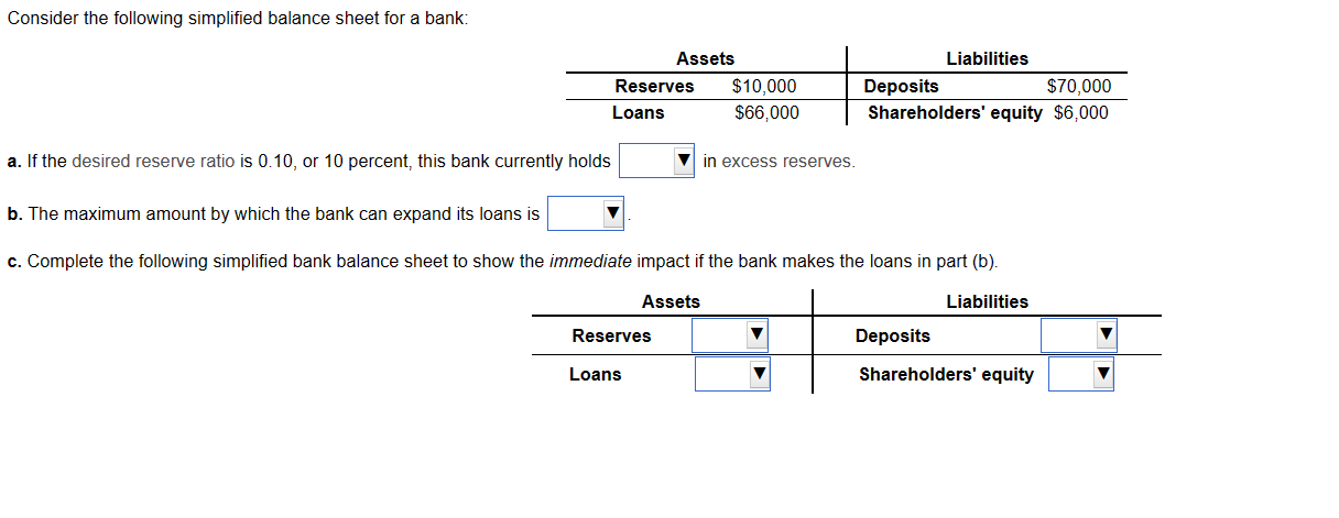 Solved Consider the following simplified balance sheet for a | Chegg.com