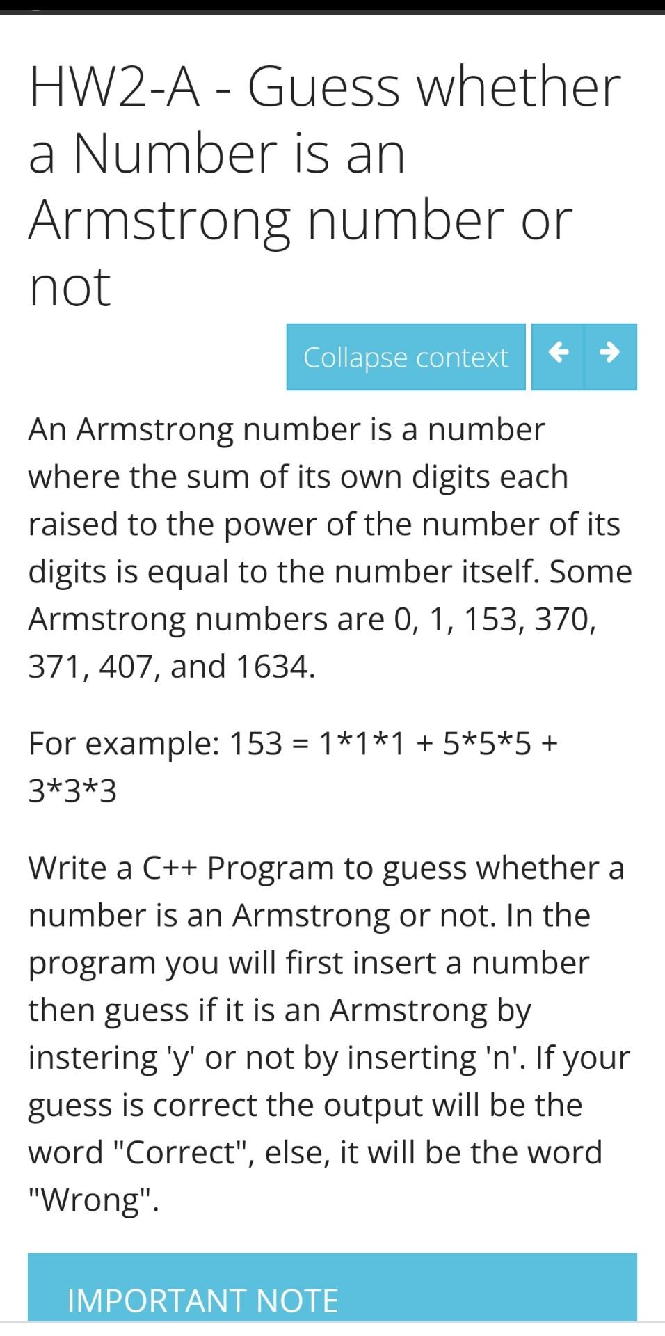 Solved HW2A Guess whether a Number is an Armstrong number