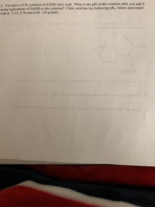 Solved You Have A 0.5L Solution Of 0.02M Citric Acid. What | Chegg.com