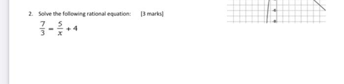Solved 2. Solve the following rational equation: 37=x5+4 | Chegg.com