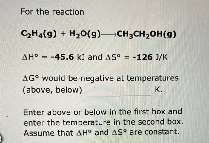 Solved For The Reaction CH4( G)+H2O(g) 3H2( G)+CO(g) ΔH∘=206 | Chegg.com