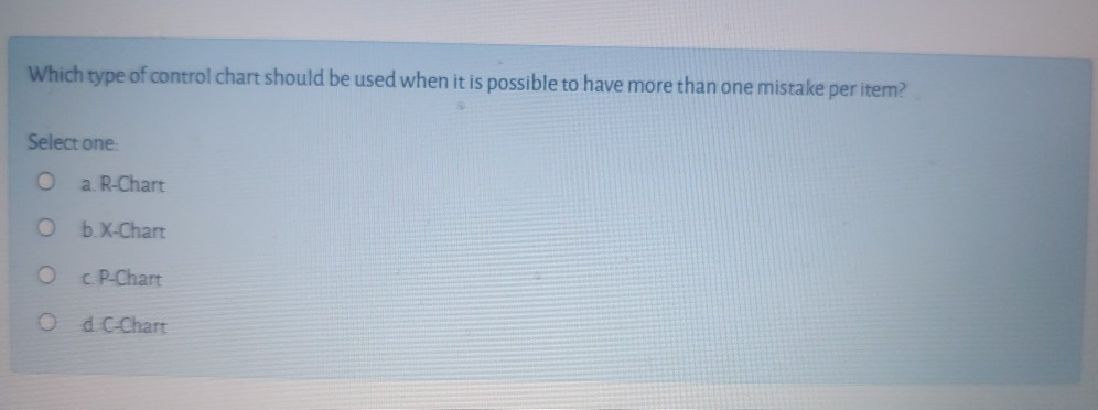 Which Type Of Control Chart Should Be Used When It Is Possible