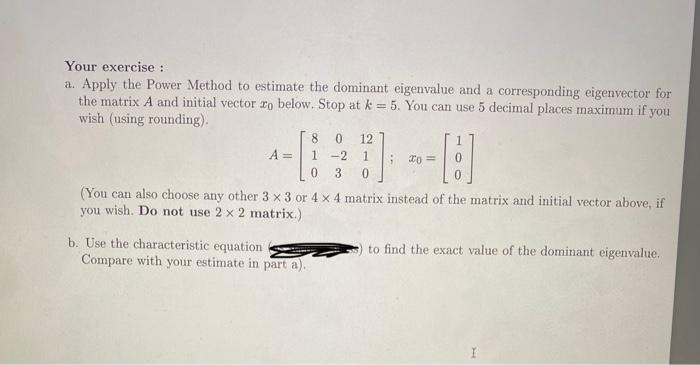 Solved This is a linear algebra question . So please show a | Chegg.com