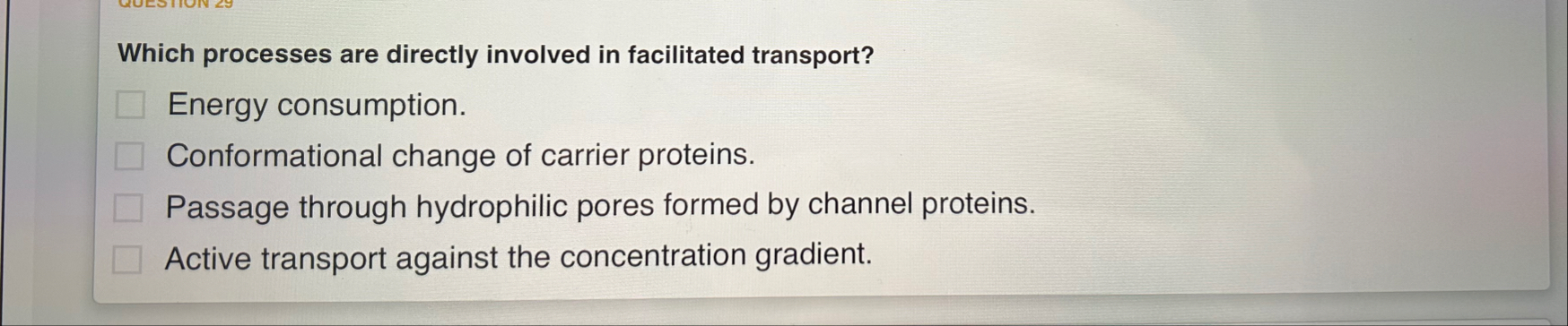 Solved Which processes are directly involved in facilitated | Chegg.com