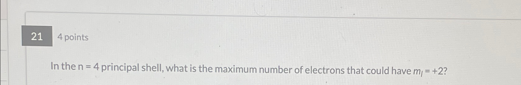 number of electrons in the n 4 principal shell