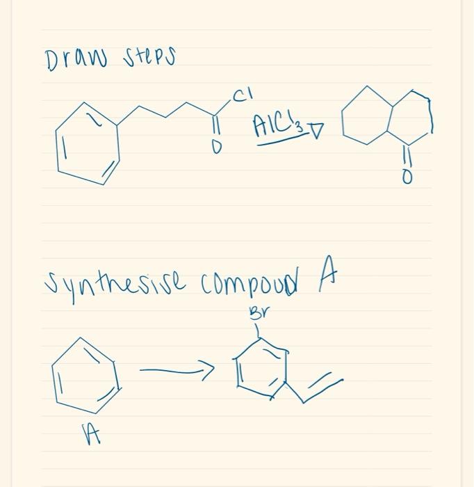 Solved Draw steps D A CI AIC 3. g Synthesive compound A Br | Chegg.com