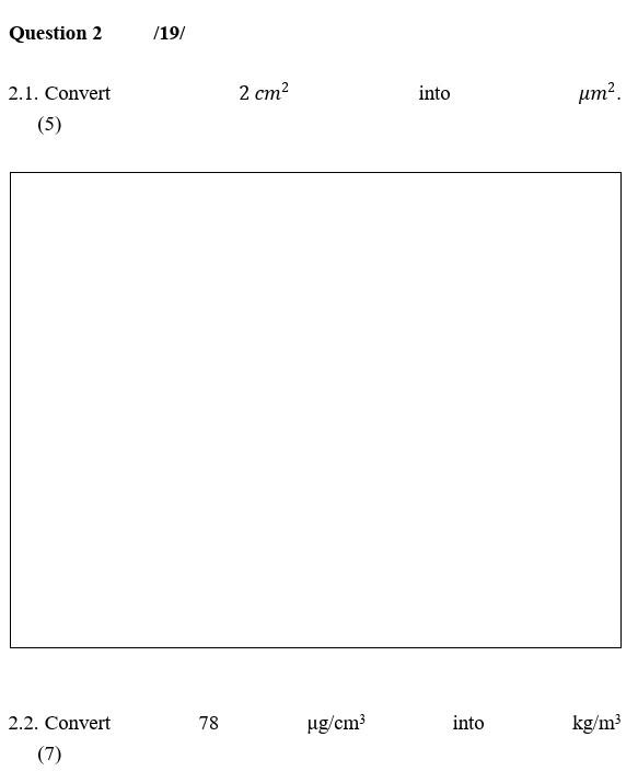 Solved Question 2 19 2 1 Convert 2 Cm2 Into m2 5 2 2 Chegg solved-question-2-19-2-1-convert-2-cm2-into-m2-5-2-2-chegg