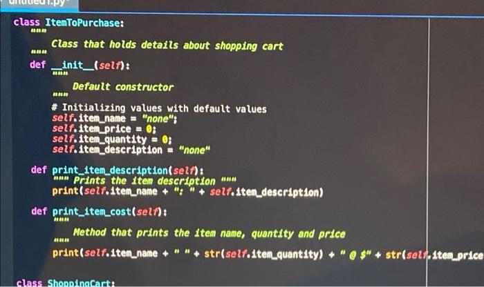 Solved confused on why my code is not outputing certain | Chegg.com
