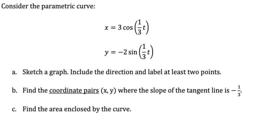 Solved Consider the parametric | Chegg.com