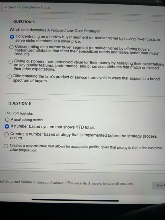Solved Which best describes the Low Cost Provider Strategy?