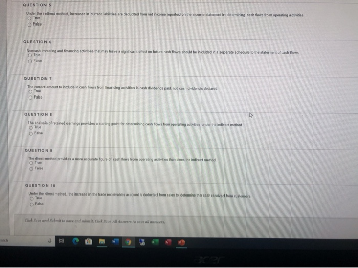 Solved QUESTIONS Under the indirect method increases | Chegg.com